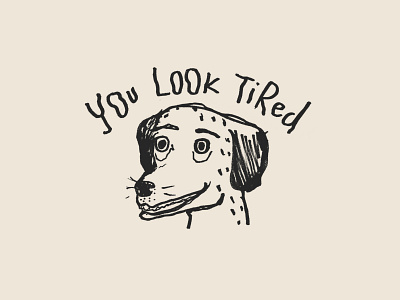 Tired Dog dog illustration art illustration design tired