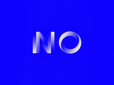 No 3d type 3d typography blue noise note typogaphy