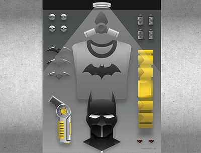 The Batman batman crime fighting illustrator suit superhero vector