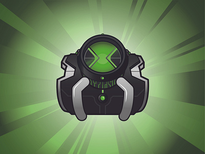 The Omnitrix 10 alien ben cartoon green illustration illustrator omnitrix shine superhero vector watch