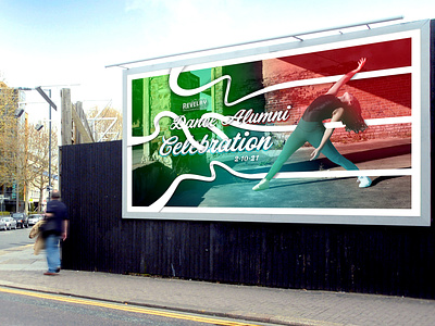 USM Dance Alumni Celebration alumni billboard celebration colors freedom illustrator mockup movement photoshop waves