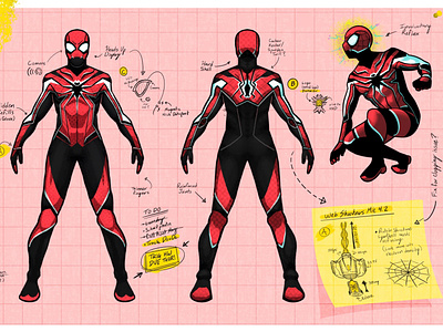 The Fantastic Spider-Man character fun hero man power powers procreate red sketch spider spider-man super superhero technology