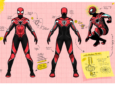 The Fantastic Spider-Man character fun hero man power powers procreate red sketch spider spider man super superhero technology