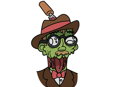 Gentleman Zombie dead gentleman glasses halloween illustration illustrator murder rotting zombie