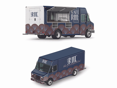 Cafe Rue Food Truck cafe design food truck french handlettering logo tile typography