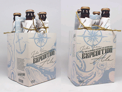 Expedition Ale Packaging beer beer branding beer packaging bottles branding design expedition illustration logo maps packaging pattern ship twine typography vector wrap