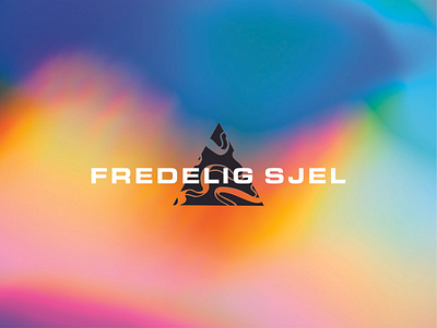 Fredelig Sjel Logo aurora borealis branding coffee coffeeshop design logo northern lights norway typography