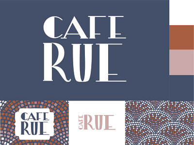 Cafe Rue Brand Style Guide branding cafe design foodtruck french logo styleguide typography