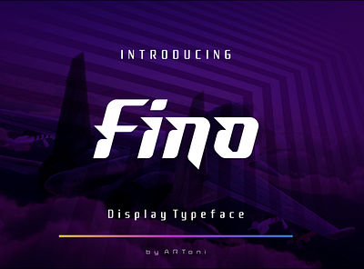 Fino - Display Typeface adventure automotive coreldraw futuristic logistic sport transportation typogaphy