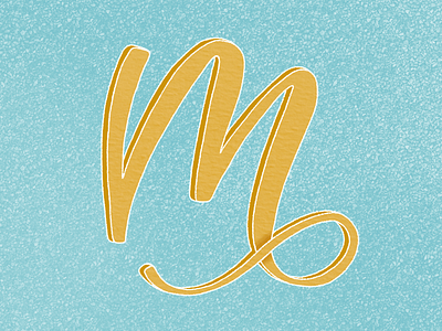 Letter M lettering type typography