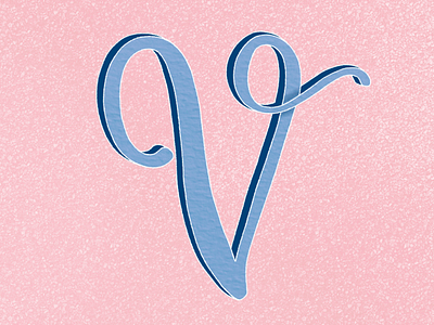 Letter V lettering type typography