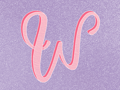 Letter W lettering type typography