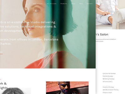 Landing Exploration 02 agency design ecommerce fashion typography