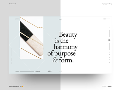 EB Garamond - Typographic Library - Example - 02 interaction design sketchapp typography ui ux webdesign website