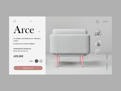 Home furniture 3 design web desktop helvetica neue interaction design landing minimal shop ui ux