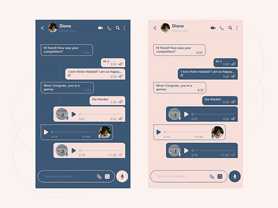 Messaging app 3 - Chat app design button flat helvetica neue icon interaction design logo mobile app pink typography ui ux vector