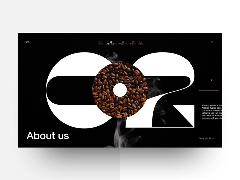 Coffee shop - Landing page ecommerce flat interaction design typography ui ux web design web site