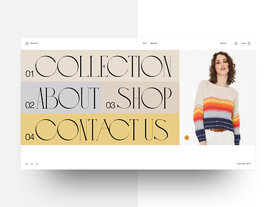 Clothing shop ecommerce flat interaction design landing typography ui ux web design website