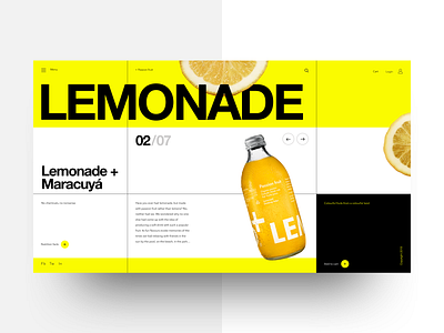 Refresh drink shop flat grids helvetica neue interaction design landing page typography ui ux web design