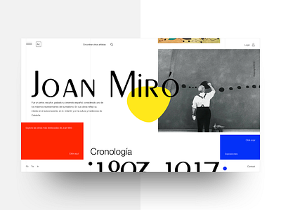 Artists' Website - 01 art color design flat grids interaction landing typography ui ux web design