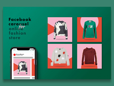 Facebook carousel design branding design web