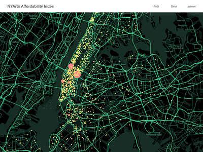 Daily UI : 020 arts arts institution data visualization dataviz location location tracker map mapbox nyc