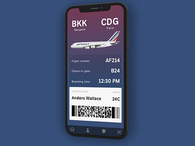Daily UI 24: boarding pass boarding pass