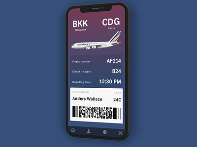 Daily UI 24: boarding pass boarding pass