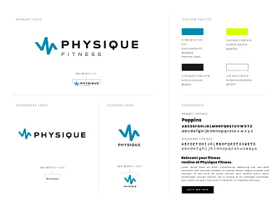 Physique Fitness: Brand Identity & Strategy - Identity System brand guidelines brand identity brand identity designer brand strategy fitness branding fitness logo identity system teal brand teal logo