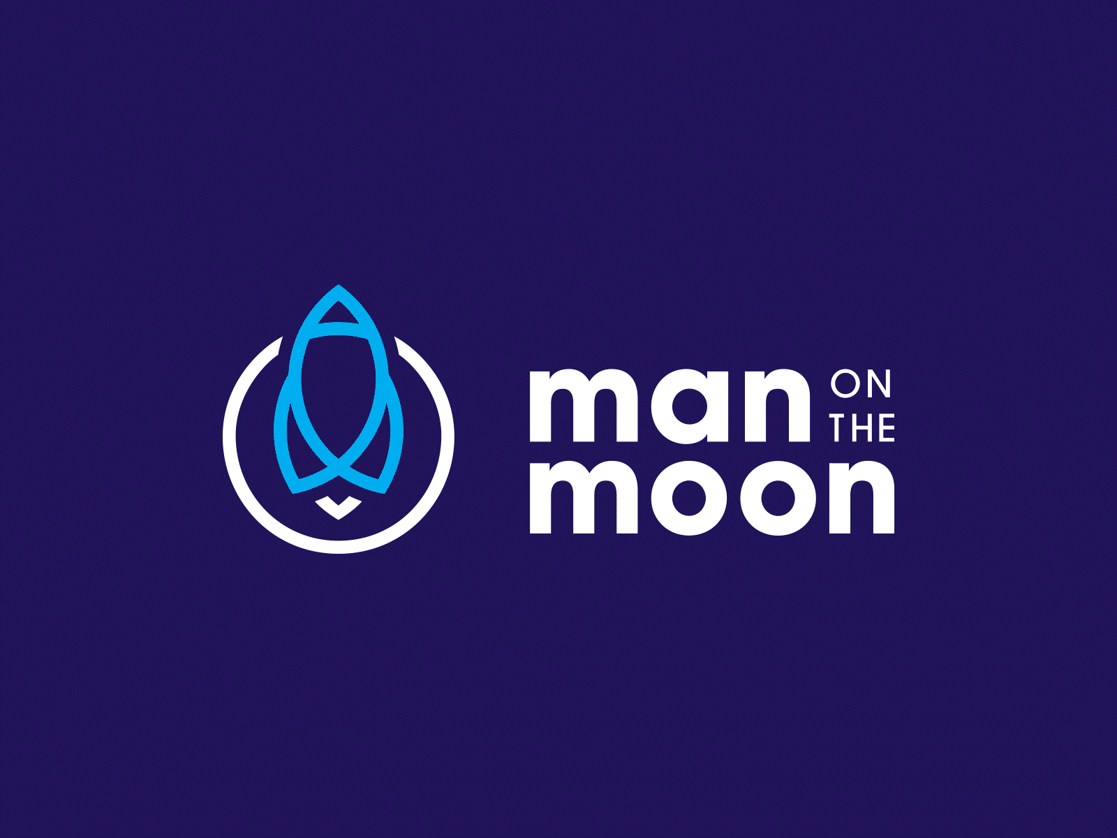 Man on the Moon: Brand Identity badge blue branding blue logo golden ratio golden ratio logo retro branding retro space logo rocket logo rocketship space branding space logo