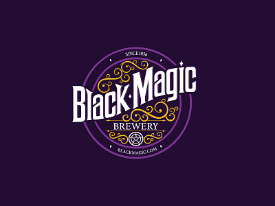 Black Magic Brewery black magic brewery logo disney halloween logo haunted haunted mansion lettering magic logo mystical spooky victorian witch logo