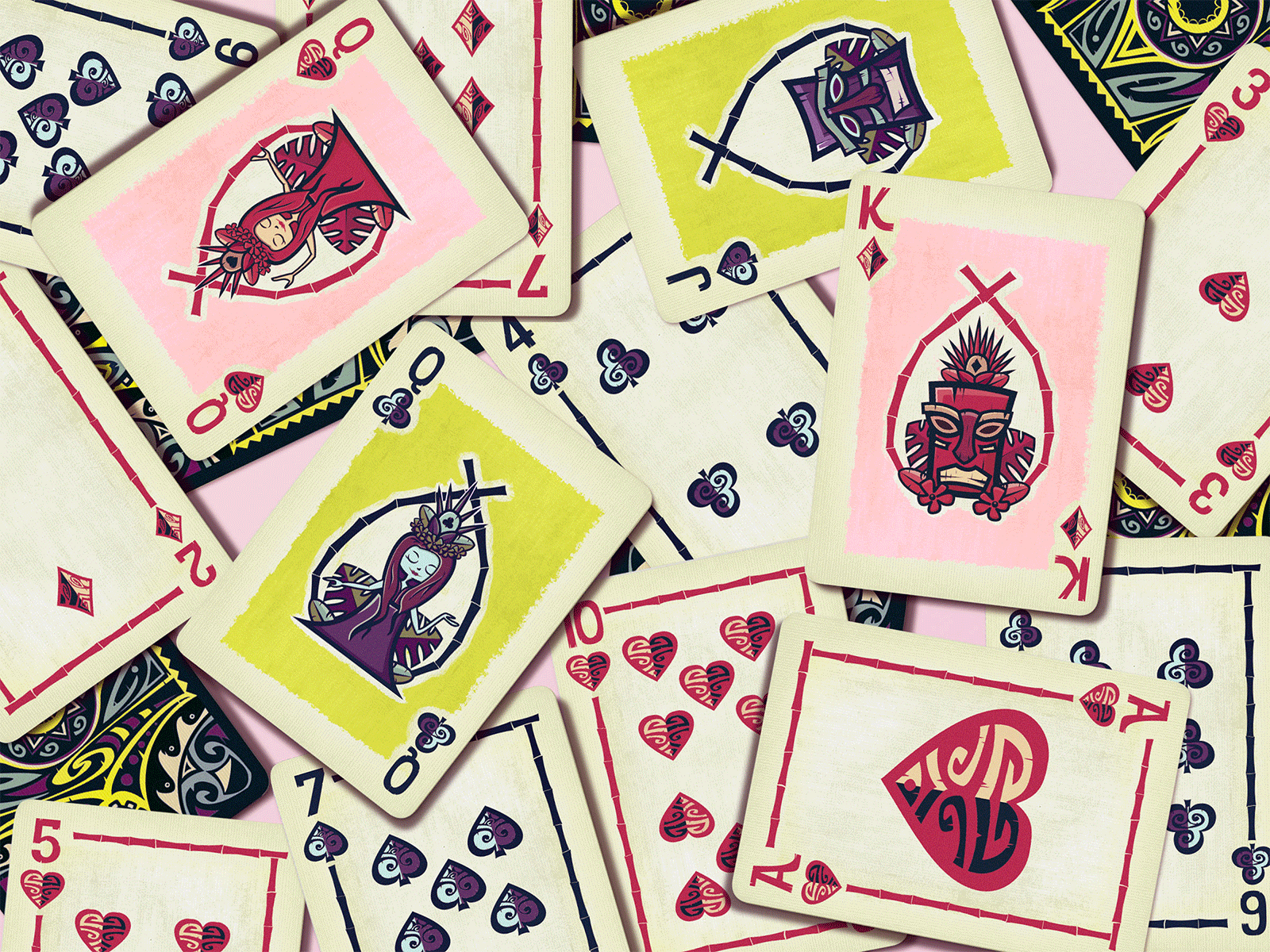 Tiki Themed Playing Cards
