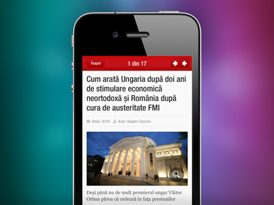 Ziarul Financiar iPhone App app application design iphone