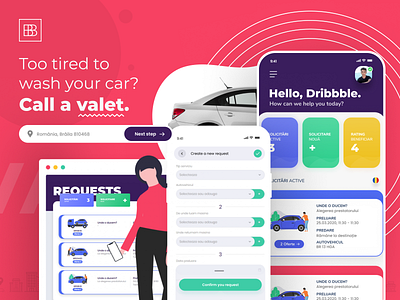 Car Valet - Mobile Application app app design design minimal ui ux web website