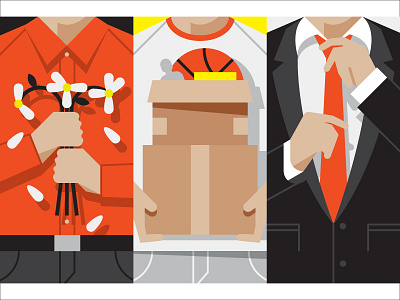 Mystery Project 30 boxes dan kuhlken dkng flowers illustration magazine man men nathan goldman series suit vector