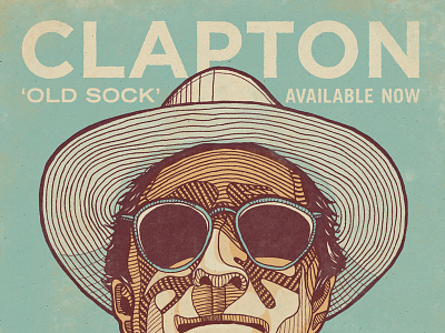 Eric Clapton's 'Old Sock' dan kuhlken dkng eric clapton illustration ink nathan goldman poster screenprint silkscreen