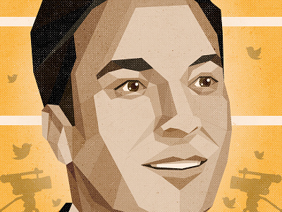 'Nerds Win!' Maxim Magazine // Jimmy Fallon Illustration dan kuhlken dkng editorial face geometric head illustration jimmy fallon magazine maxim nathan goldman polygonal portrait vector