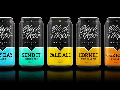 Black Hops Brewery Packaging beer beer can beer can design beer packaging black hops brewery can dan kuhlken dkng dkng studios nathan goldman packaging