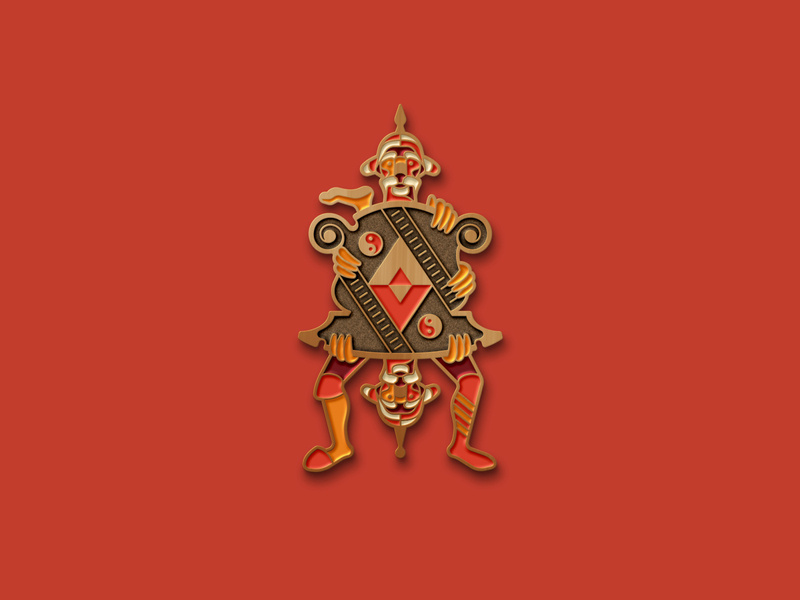 Labyrinth: The Guards Pin metal enamel pins enamel pin brooch jim henson labyrinth guards guard geometric dkng studios vector dkng nathan goldman dan kuhlken