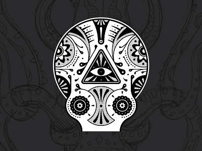 Mystery Project 42.1 dan kuhlken day of the dead dia de los muertos dkng eye head nathan goldman octopus skull candy vector