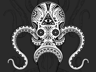 Mystery Project 42.2 dan kuhlken day of the dead dia de los muertos dkng nathan goldman octopus skull candy tentacles vector