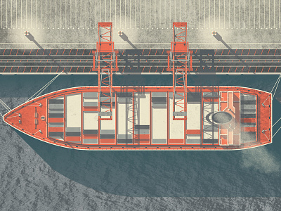 Mystery Project 45.1 boat cargo dan kuhlken dkng dock nathan goldman ocean ship texture vector water