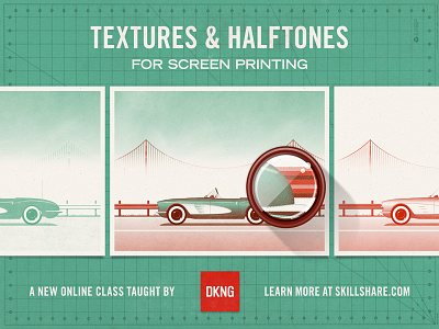 Textures & Halftones Class class dan kuhlken dkng halftones nathan goldman poster screenprint skillshare texture