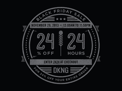 DKNG Black Friday Sale // 24% Off Site Wide badge black friday dan kuhlken dkng logo nathan goldman promo sale