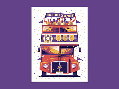 L.A. Lakers NBA Champions Poster by DKNG on Dribbble