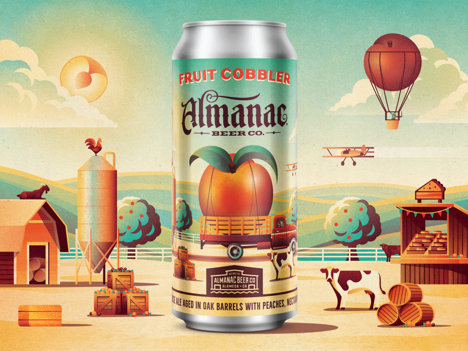 Almanac Beer Co. Fruit Cobbler in a Can by DKNG on Dribbble