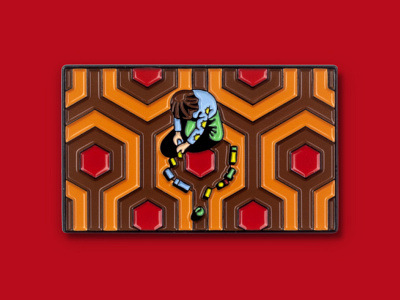 The Shining Enamel Pins carpet dan kuhlken danny dkng enamel pin hedge maze maze mondo nathan goldman pink stanley kubrick the shining