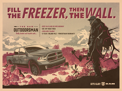 The 2014 Ram Outdoorsman bow car clouds dan kuhlken dkng hunter nathan goldman ram texas truck vector