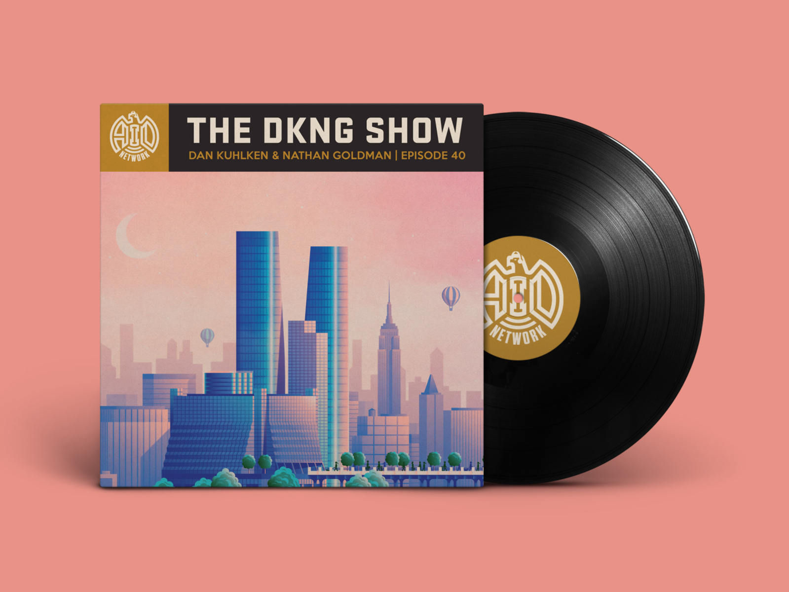The DKNG Show (Episode 40) adventures in design city cityscape dan kuhlken design dkng geometric illustration nathan goldman new york podcast sunset vector vinyl