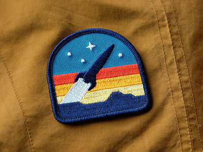 DKNG Rocketeer Series dan kuhlken design dkng dkng studios galaxy geometric illustration moon nathan goldman patch pin planet poster rocket rocketeer space stars vector